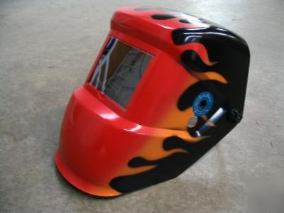 Red flame welding helmet - best price ever 