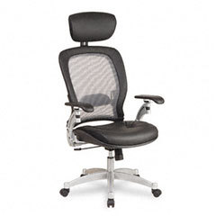 Space air grid executive chair with headrest