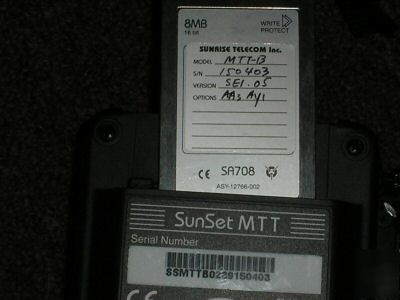 Sunrise telecom sunset mtt with E1 module