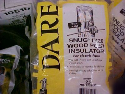 Electric fence insulators wood posts 5 - 25 packs dare
