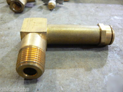5 brass pressure relief safety valves & gauge 1/8