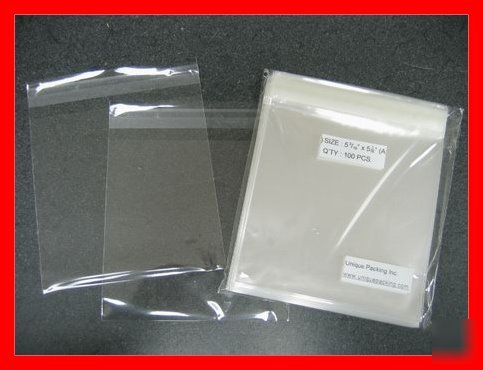 500 5 3/16 x 5 1/16 clear resealable envelopes bags 5X5