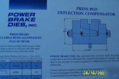 8' power press brake die bed deflection compensator