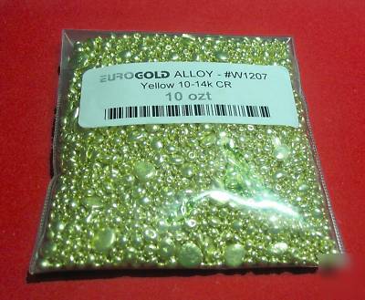 Casting rolling alloy grain yellow gold 10-14K 10 ozt