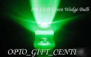10X 194/168 led green big-led wedge bulb light 12V