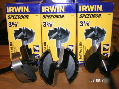 2 irwin 3 5/8 inch self feed plumbers bits