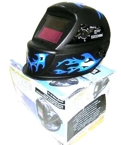 Blue flame design auto darkening welding helmet 62688
