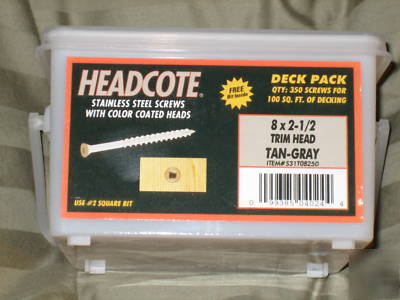 Headcote trim head stainless screws