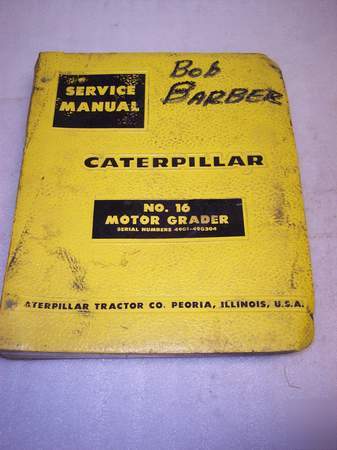 No# 16 caterpillar motor grader service manual 