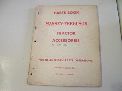 Parts book, massey tractor accessories, 1100 etc. 