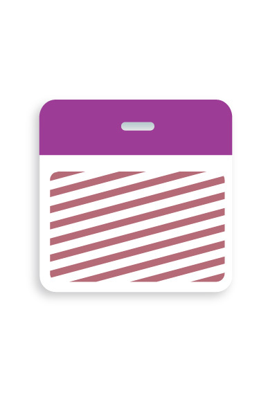 Thermal-printable purple timebadge backpart 05907