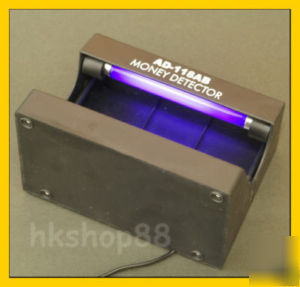 Uv light fluorescent counterfeit money detector checker