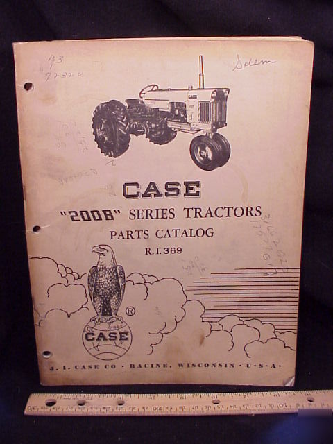 1958 case 200B series 210B 211B + tractor parts manual