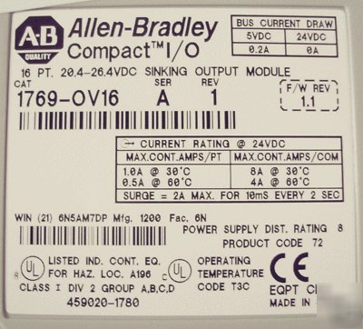 Allen-bradley 1739-OV16 compact i/o output module