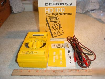 Beckman HD100 3-1/2 digit multimeter slightly used