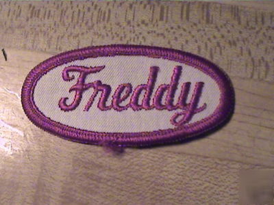 Freddy,personal name-nickname-co,mfg,work patch