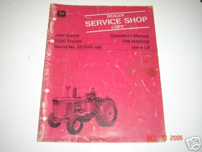 John deere 5020 tractor operator's manual