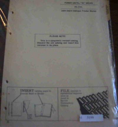 John deere 92 series power unit parts catalog manual