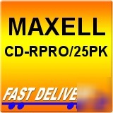 Maxell cd-rpro/25PK prof grade 700MB 42X spindle 48X r