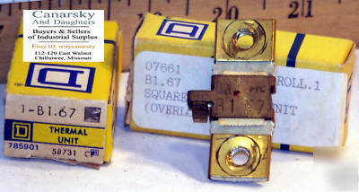 New 1 square d B1.67 thermal overload relay 