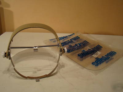 New sellstrom safety headgear with (6) clear shields 