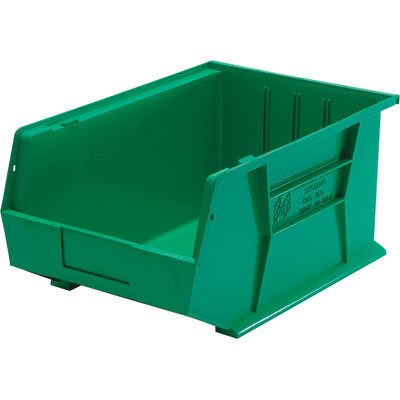 Quantum storage heavy duty stacking bin green box of 4
