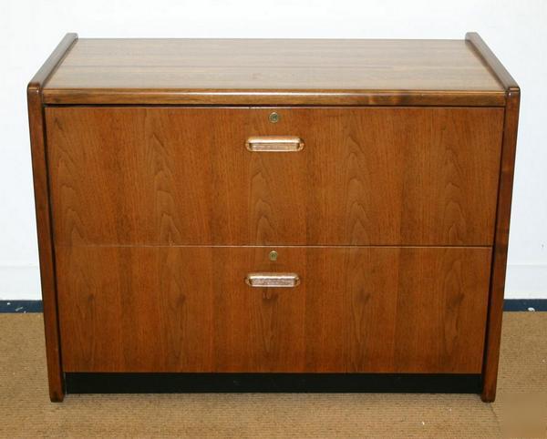 Vintage danish modern mod lateral file cabinet credenza