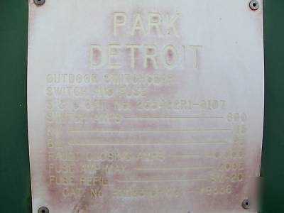 Ward transformer and park detroit outdoor switchgear