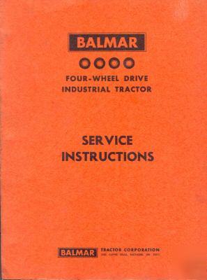 1964 balmar 4WD- ford 4000 tractor service manual- rare