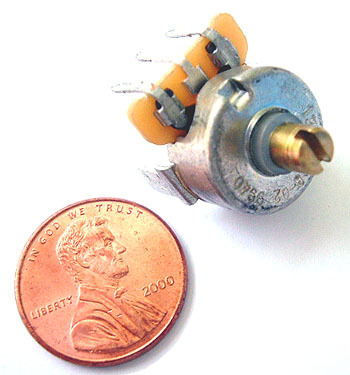 25K carbon potentiometer ~ linear small ~ 1/6