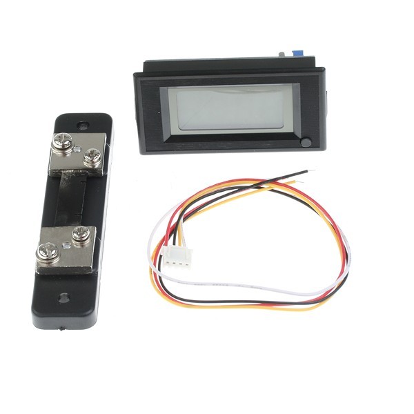 Dc 75MV 50A green lcd panel meter and shunt resistor