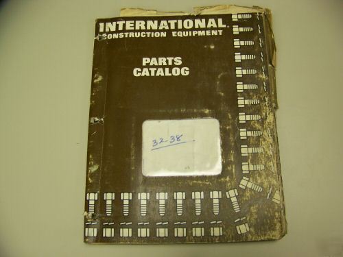 International hough payloader w/original parts catalog