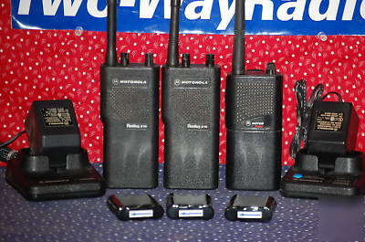 New lot of 3 motorola SP10 P10 vhf radios w batteries