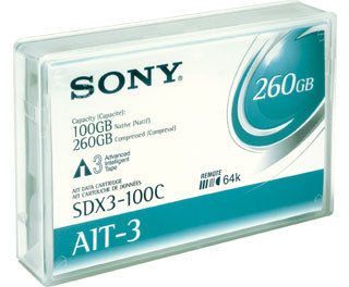 New sony data cart 100-260GB 230M AIT3 1PK SDX3100CN