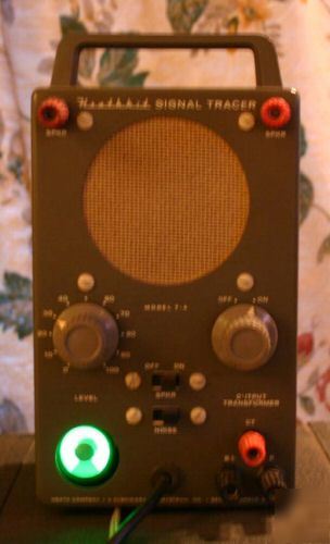 Vintage heathkit signal tracer model t-4 with manual 