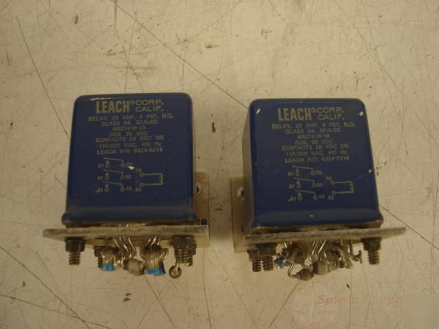Leach corp. 9324-8214 relay coils (2)