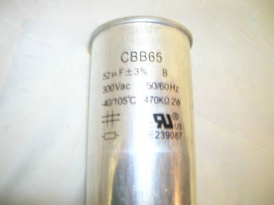 52 uf capacitor for 150 watt hps reactor 120V