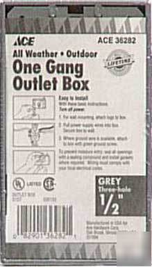 New ace weatherproof outlet box lot of 2