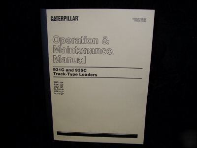 Original caterpillar 931C&935C loaders operators manual