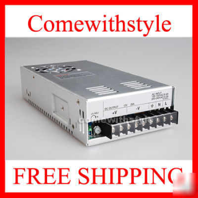 12V dc 29A 350W regulated switching power supply w/ ul