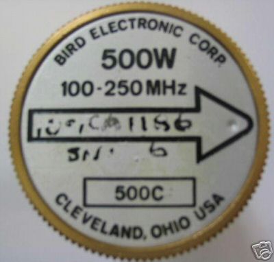 Bird element 500W 100-250MHZ