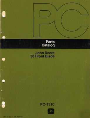John deere 38 front blade parts catalog