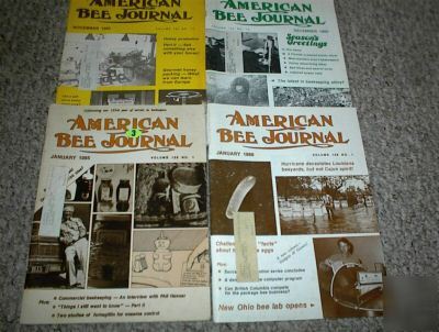 Lot of 4 american bee journal magazines-1985-86