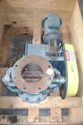 Meyers rotary air lock with motor and speed reducer