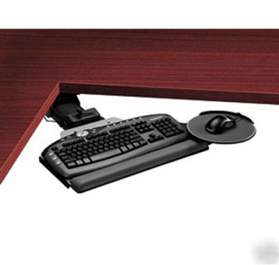 New fellowes 8035901 corner executive keyboard tray 