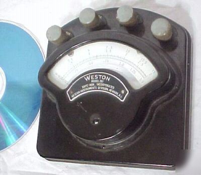 Weston 281 amperes dc meter 1930's bakelite tube amp