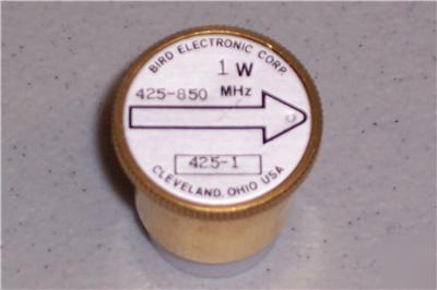 Bird wattmeter element slug 425-1 1 watt 425 - 850 mhz