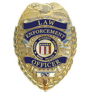 Deluxe law enforcement officer badge