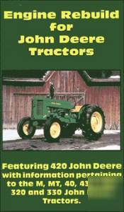 John deere tractor 420 m mt 40 430 440 320 rebuild dvd