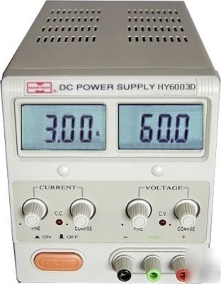 Mastech HY6003D c power supply variable 0-60 v @ 0-3 a